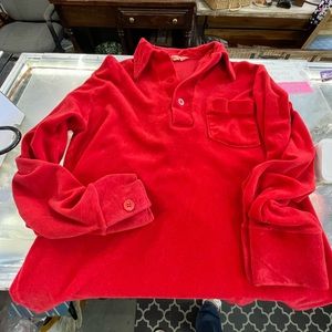 Vintage Jantzen Grandpa Velvet courdoroy collared sweater shirt Mens Large
